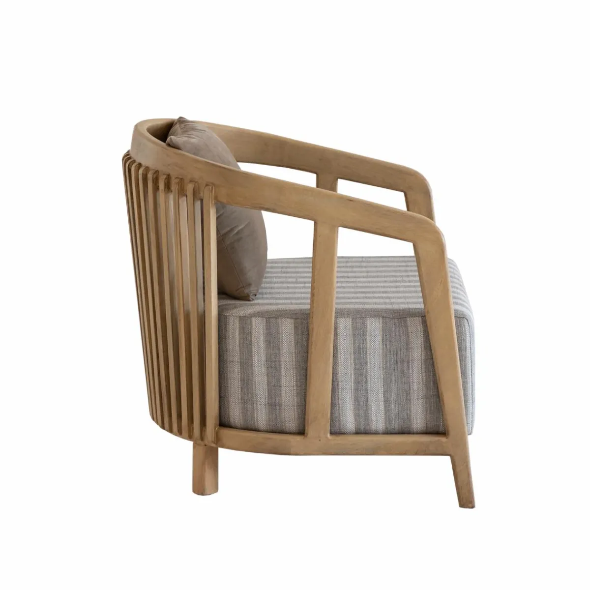 Made in Meubles Fauteuil en bois de manguier Térence