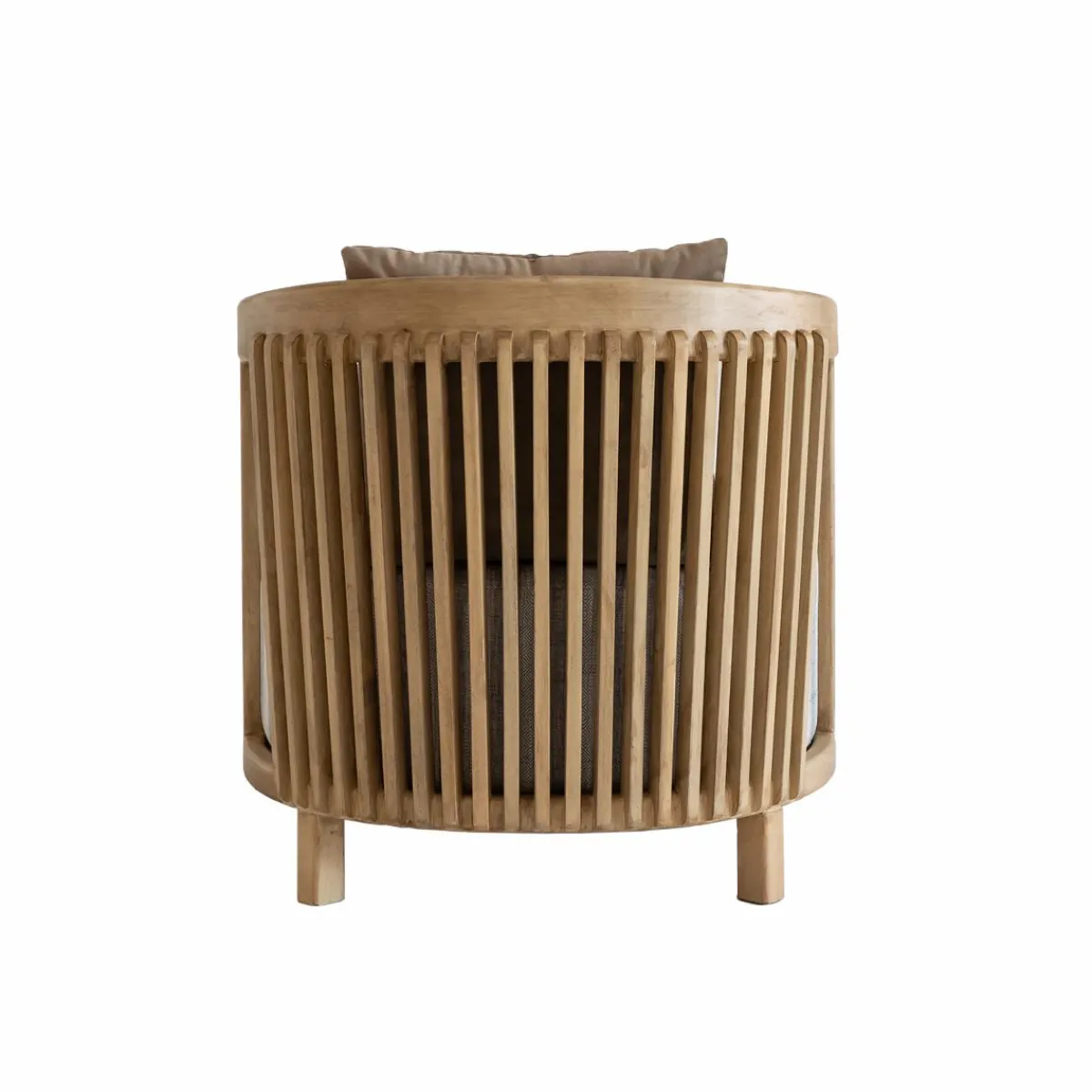 Made in Meubles Fauteuil en bois de manguier Térence