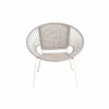 Made in Meubles Fauteuil en corde de coton blanc Bélize