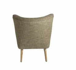 Made in Meubles Fauteuil en coton kaki Castille