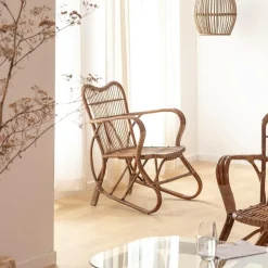 Made in Meubles Fauteuil en rotin arrondi Rattan