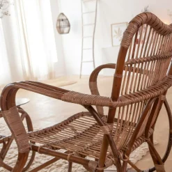 Made in Meubles Fauteuil en rotin arrondi Rattan