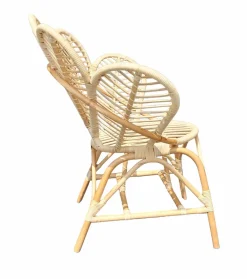 Made in Meubles Fauteuil en rotin fleur Rattan