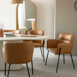 Made in Meubles Fauteuil en simili-cuir Valentin (lot de 2)