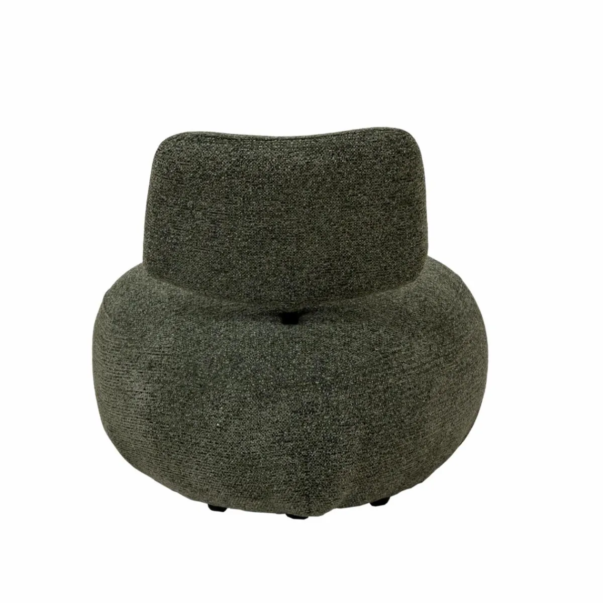Made in Meubles Fauteuil en tissu bouclette avec dossier vert Teresia