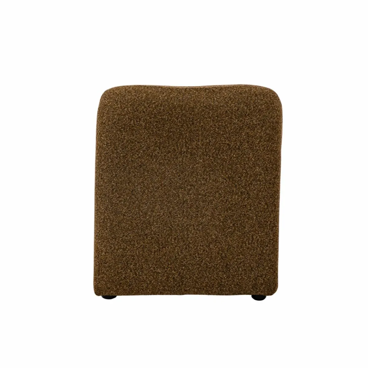 Made in Meubles Fauteuil en tissu bouclette marron Ludovic