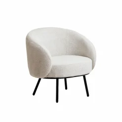 Made in Meubles Fauteuil en tissu bouclette confort Orenzo