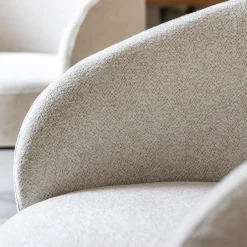 Made in Meubles Fauteuil en tissu bouclette confort Orenzo