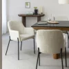 Made in Meubles Fauteuil en tissu écru Aëlys (lot de 2)