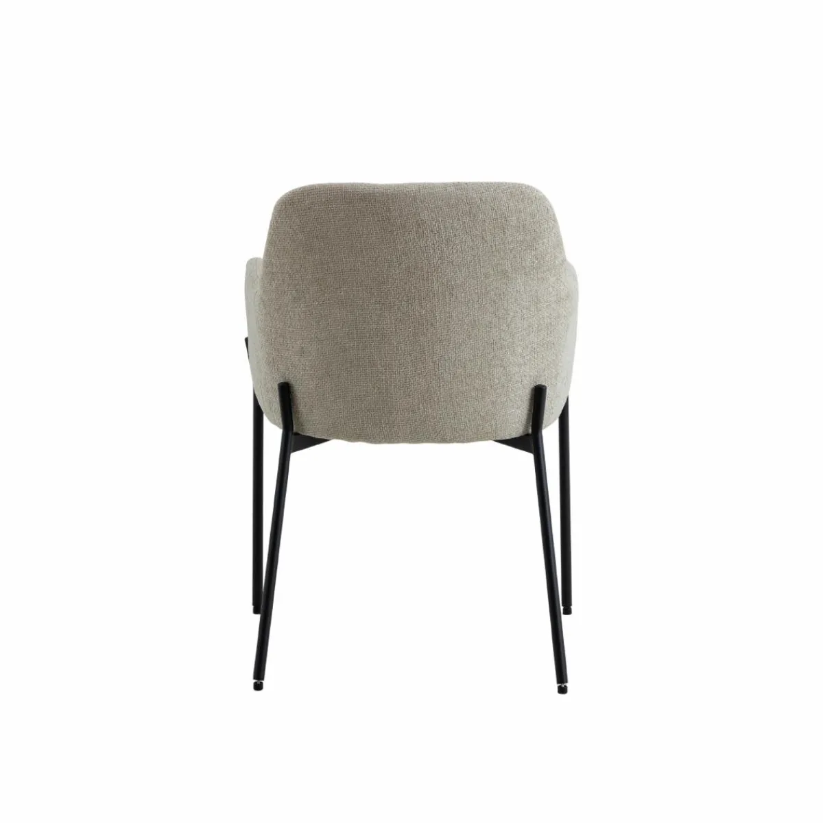 Made in Meubles Fauteuil en tissu écru Aëlys (lot de 2)