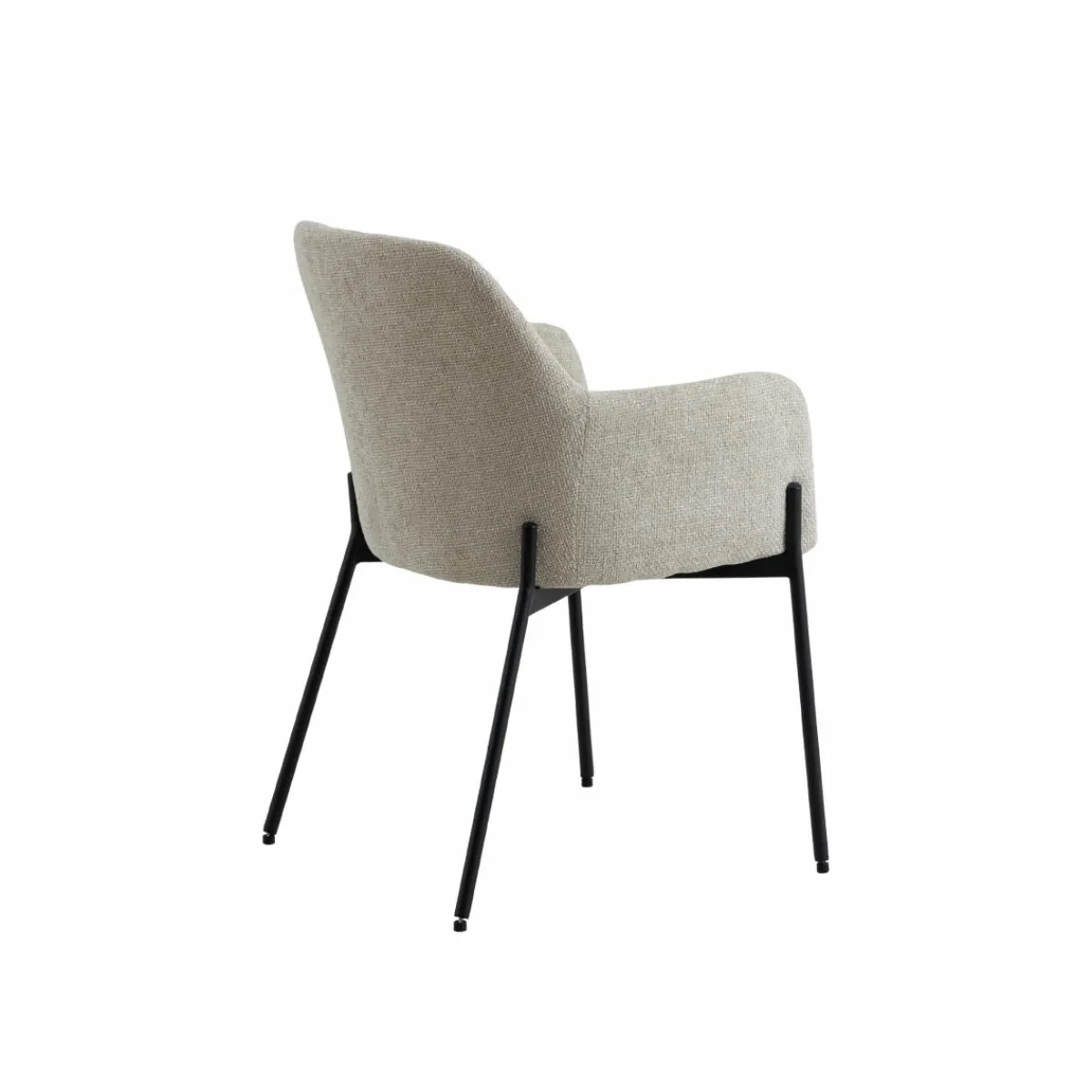 Made in Meubles Fauteuil en tissu écru Aëlys (lot de 2)