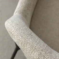 Made in Meubles Fauteuil en tissu écru Aëlys (lot de 2)