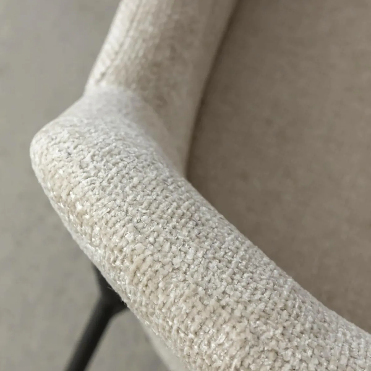 Made in Meubles Fauteuil en tissu écru Aëlys (lot de 2)