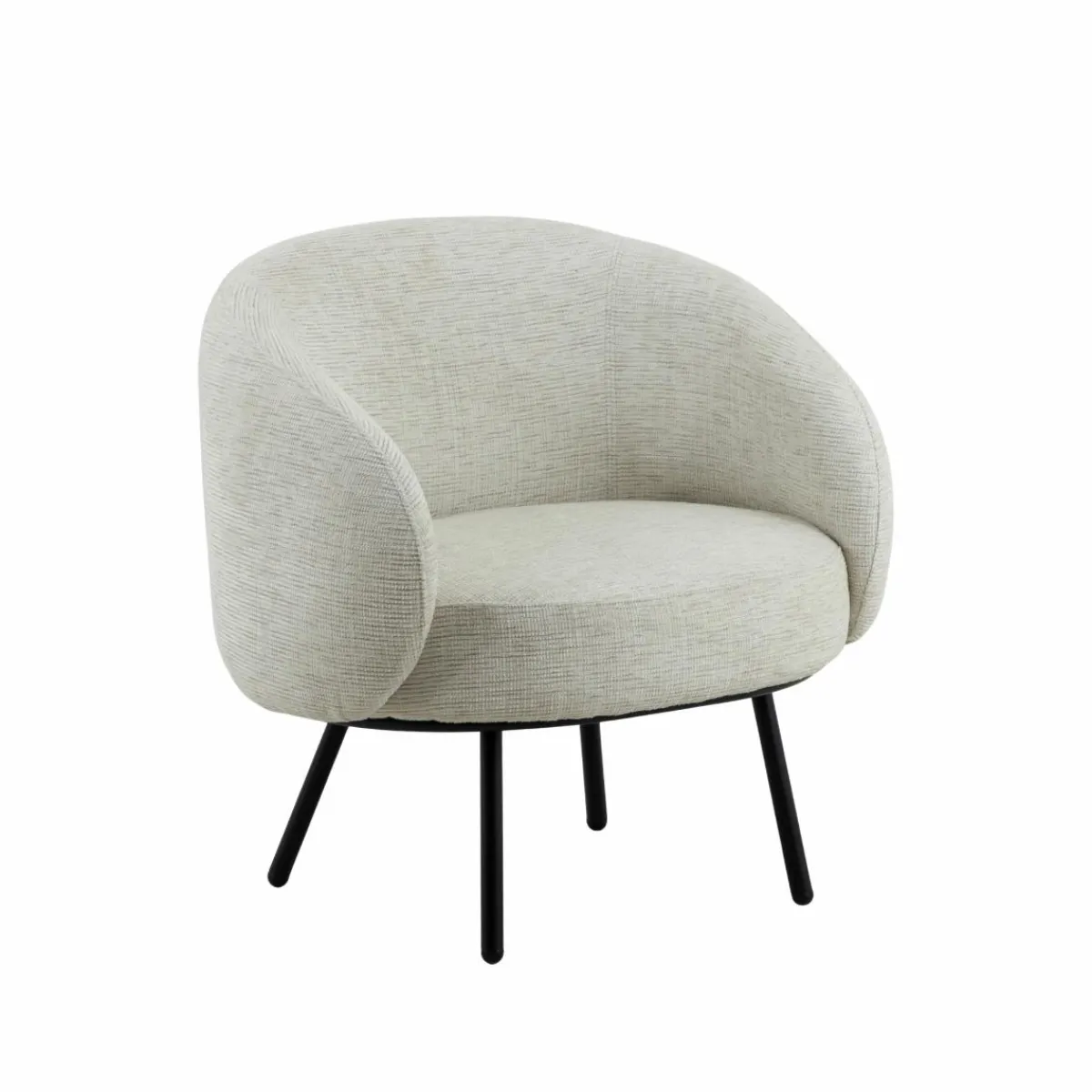 Made in Meubles Fauteuil en tissu écru confort Orenzo