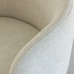 Made in Meubles Fauteuil en tissu écru confort Orenzo