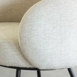 Made in Meubles Fauteuil en tissu écru confort Orenzo