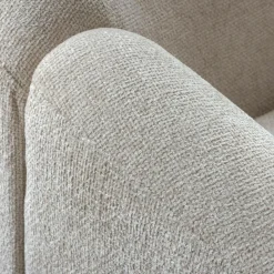 Made in Meubles Fauteuil en tissu écru Théa