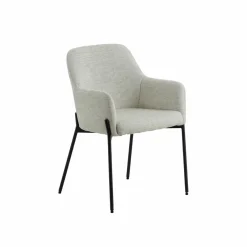 Made in Meubles Fauteuil en tissu sable Aëlys (lot de 2)