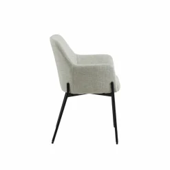 Made in Meubles Fauteuil en tissu sable Aëlys (lot de 2)