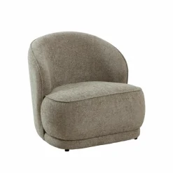 Made in Meubles Fauteuil en tissu taupe Travis