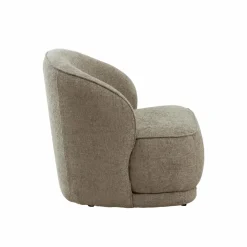 Made in Meubles Fauteuil en tissu taupe Travis