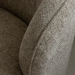 Made in Meubles Fauteuil en tissu taupe Travis