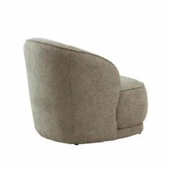 Made in Meubles Fauteuil en tissu taupe Travis