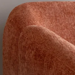 Made in Meubles Fauteuil en tissu terracotta Théa