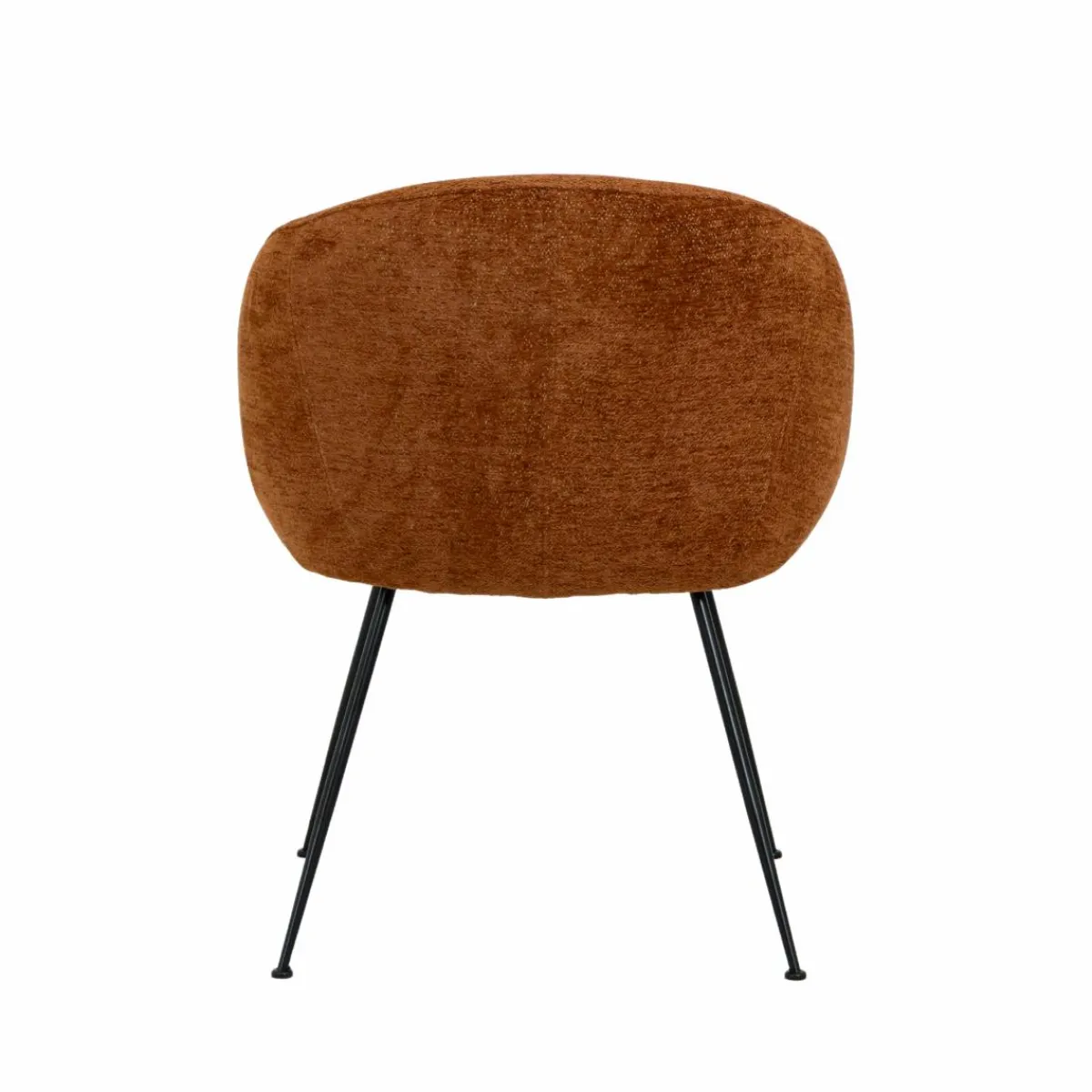 Made in Meubles Fauteuil en tissu terracotta et pieds en métal Sandy