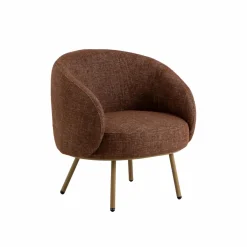 Made in Meubles Fauteuil en tissu terracotta confort Orenzo