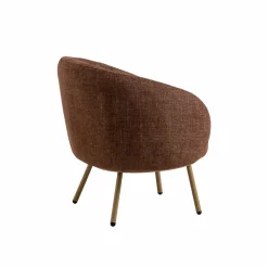 Made in Meubles Fauteuil en tissu terracotta confort Orenzo
