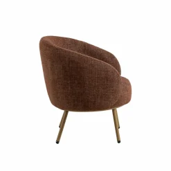 Made in Meubles Fauteuil en tissu terracotta confort Orenzo