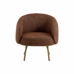 Made in Meubles Fauteuil en tissu terracotta confort Orenzo