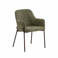 Made in Meubles Fauteuil en tissu vert Aëlys (lot de 2)