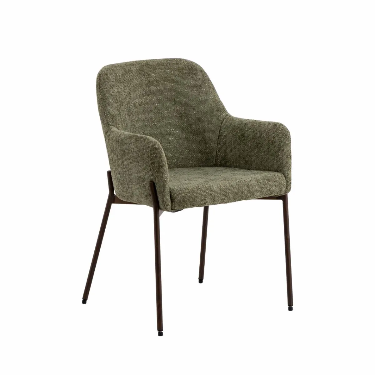 Made in Meubles Fauteuil en tissu vert Aëlys (lot de 2)