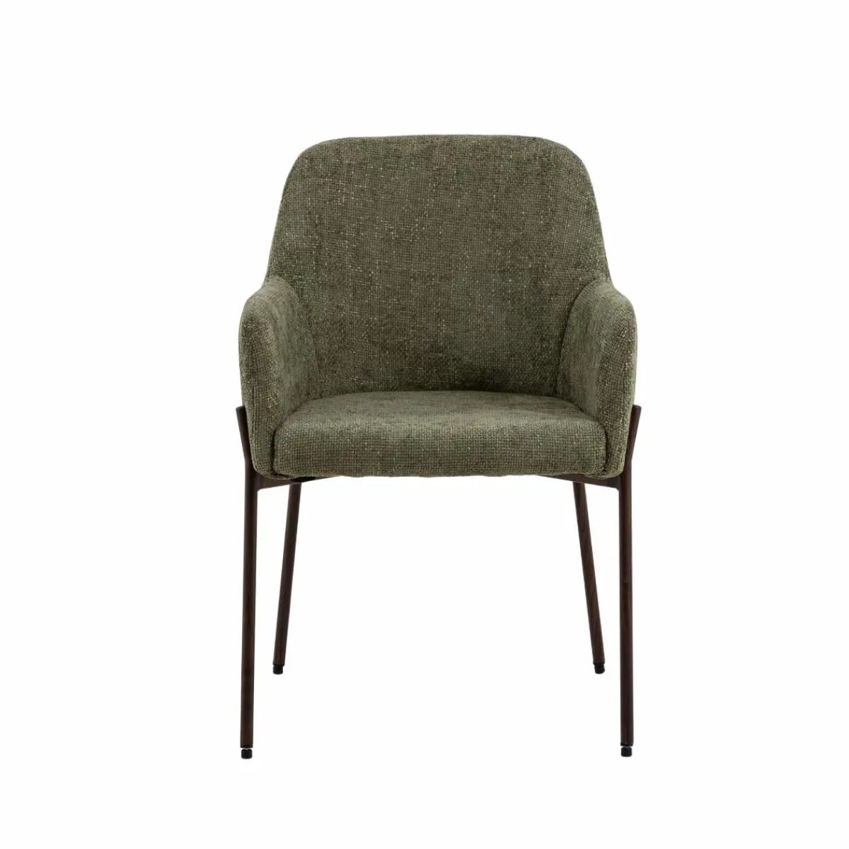 Made in Meubles Fauteuil en tissu vert Aëlys (lot de 2)