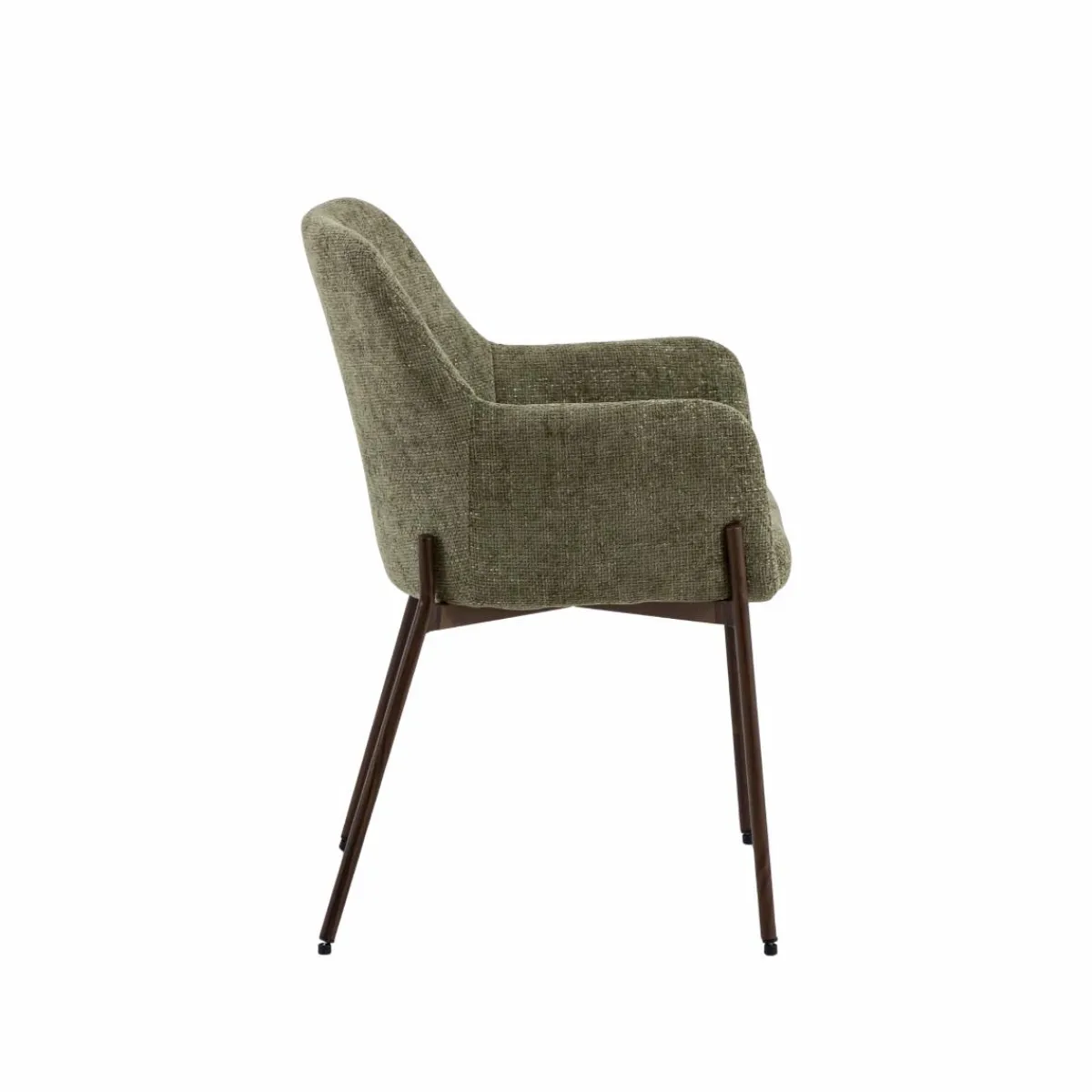 Made in Meubles Fauteuil en tissu vert Aëlys (lot de 2)