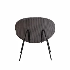 Made in Meubles Fauteuil en velours gris Dorian