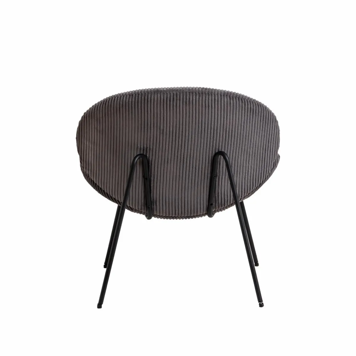 Made in Meubles Fauteuil en velours gris Dorian