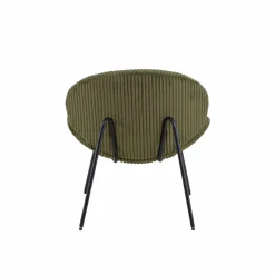 Made in Meubles Fauteuil en velours vert Dorian