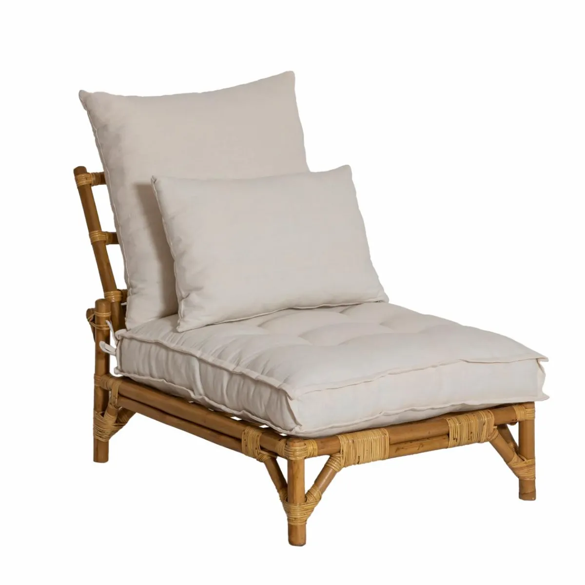 Made in Meubles Fauteuil futon en rotin 1 place Elisa