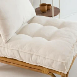 Made in Meubles Fauteuil futon en rotin 1 place Elisa