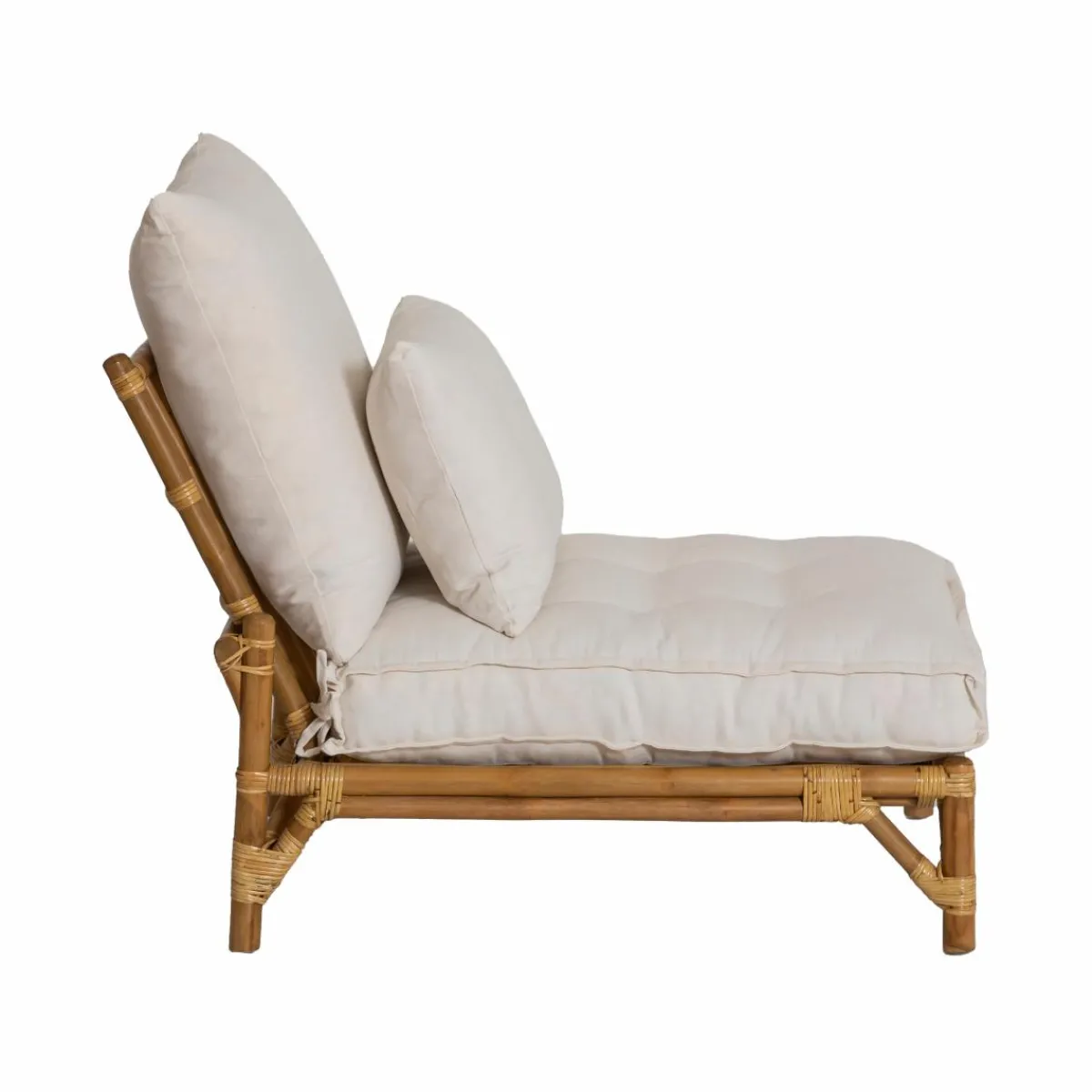 Made in Meubles Fauteuil futon en rotin 1 place Elisa