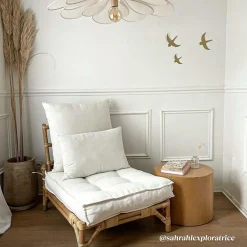 Made in Meubles Fauteuil futon en rotin 1 place Elisa