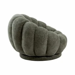 Made in Meubles Fauteuil nuage en tissu vert gris Héléna