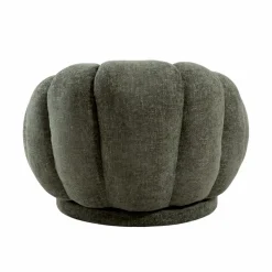 Made in Meubles Fauteuil nuage en tissu vert gris Héléna