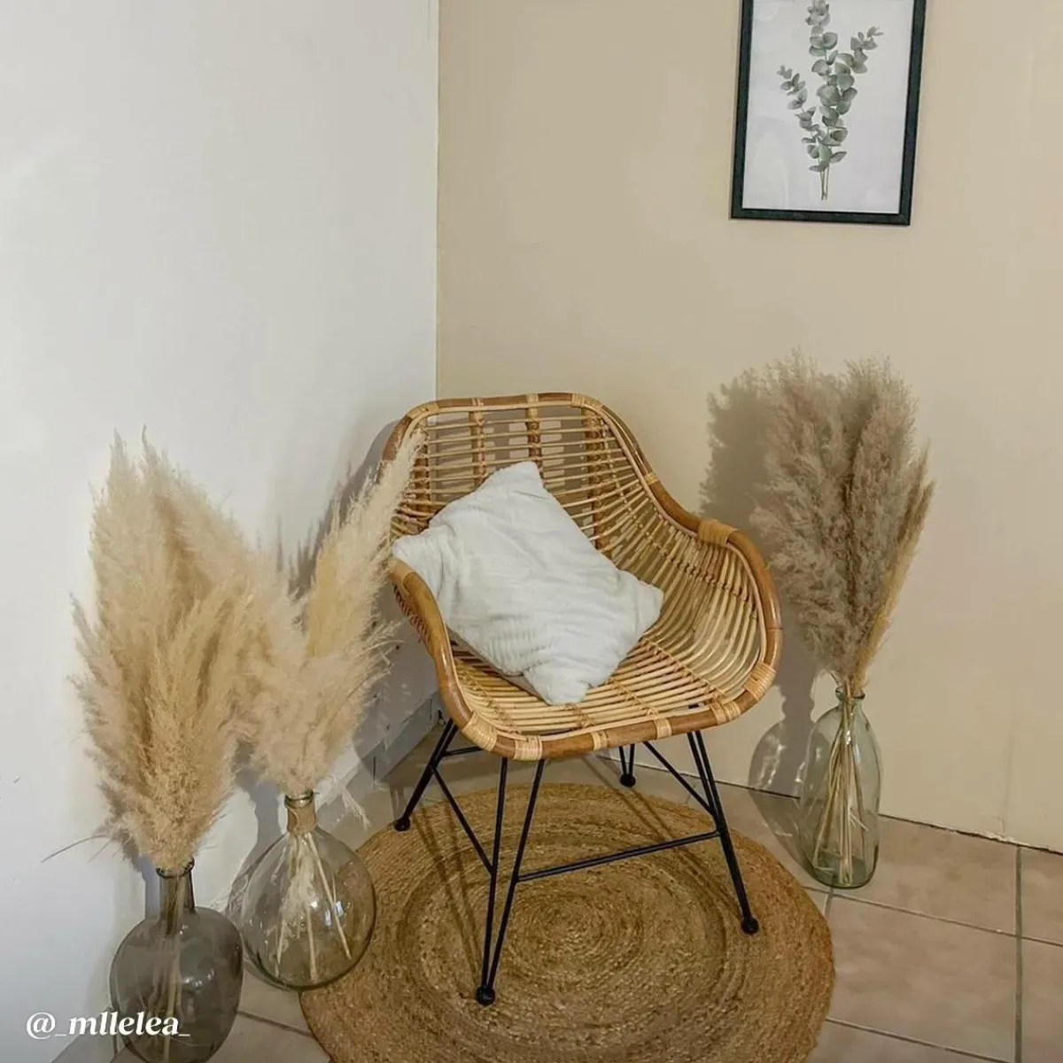 Made in Meubles Fauteuil rotin pieds compas Rattan
