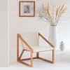 Made in Meubles Fauteuil symétrique en bois de mindy Suzie
