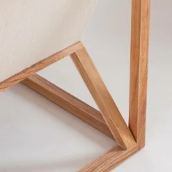 Made in Meubles Fauteuil symétrique en bois de mindy Suzie