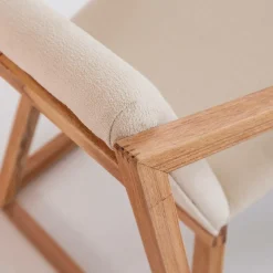 Made in Meubles Fauteuil symétrique en bois de mindy Suzie